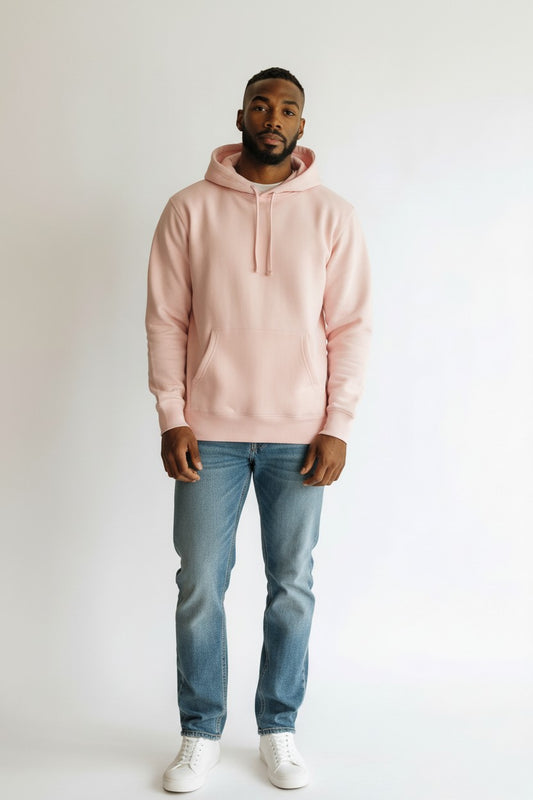 Soft Pink Pullover Hoodie