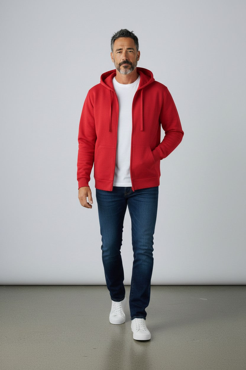 Red Zip-Up Hoodie