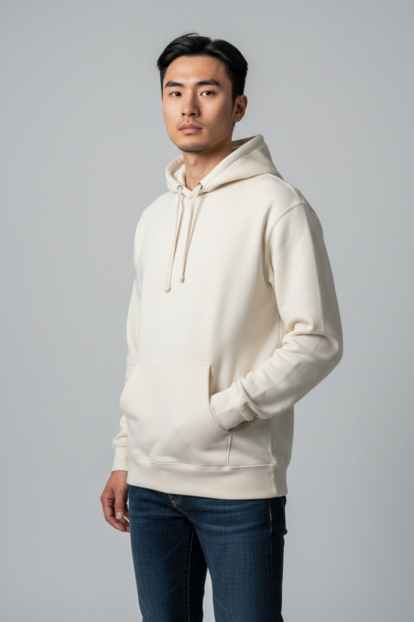 Cream Pullover Hoodie