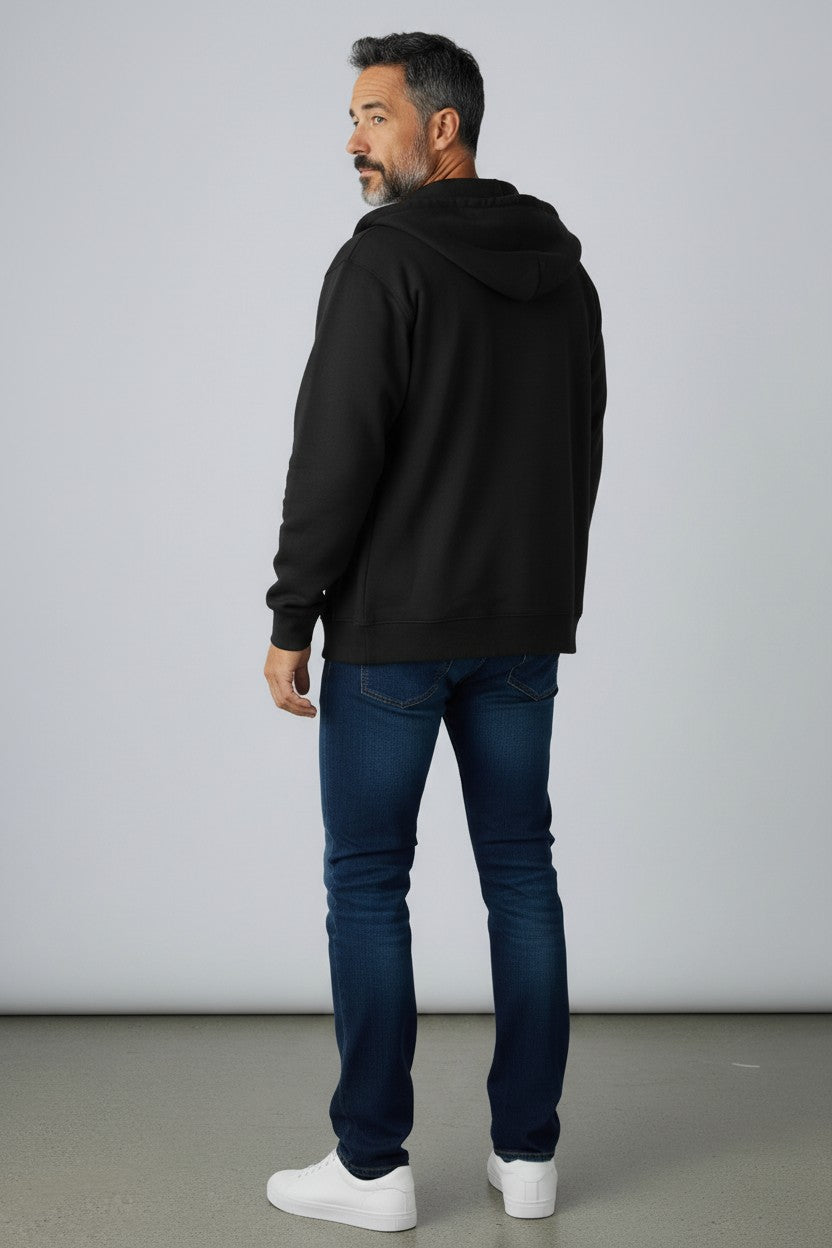 Black Zip-Up Hoodie