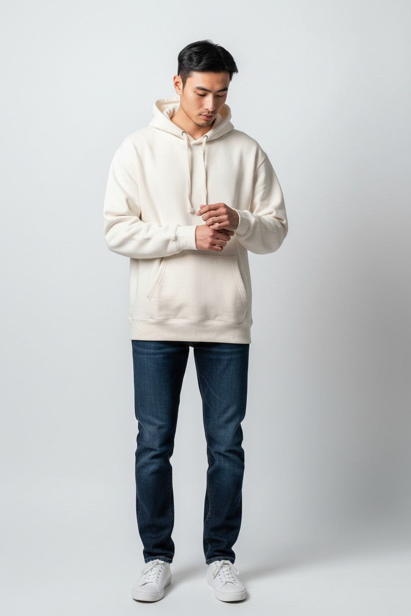 Cream Pullover Hoodie