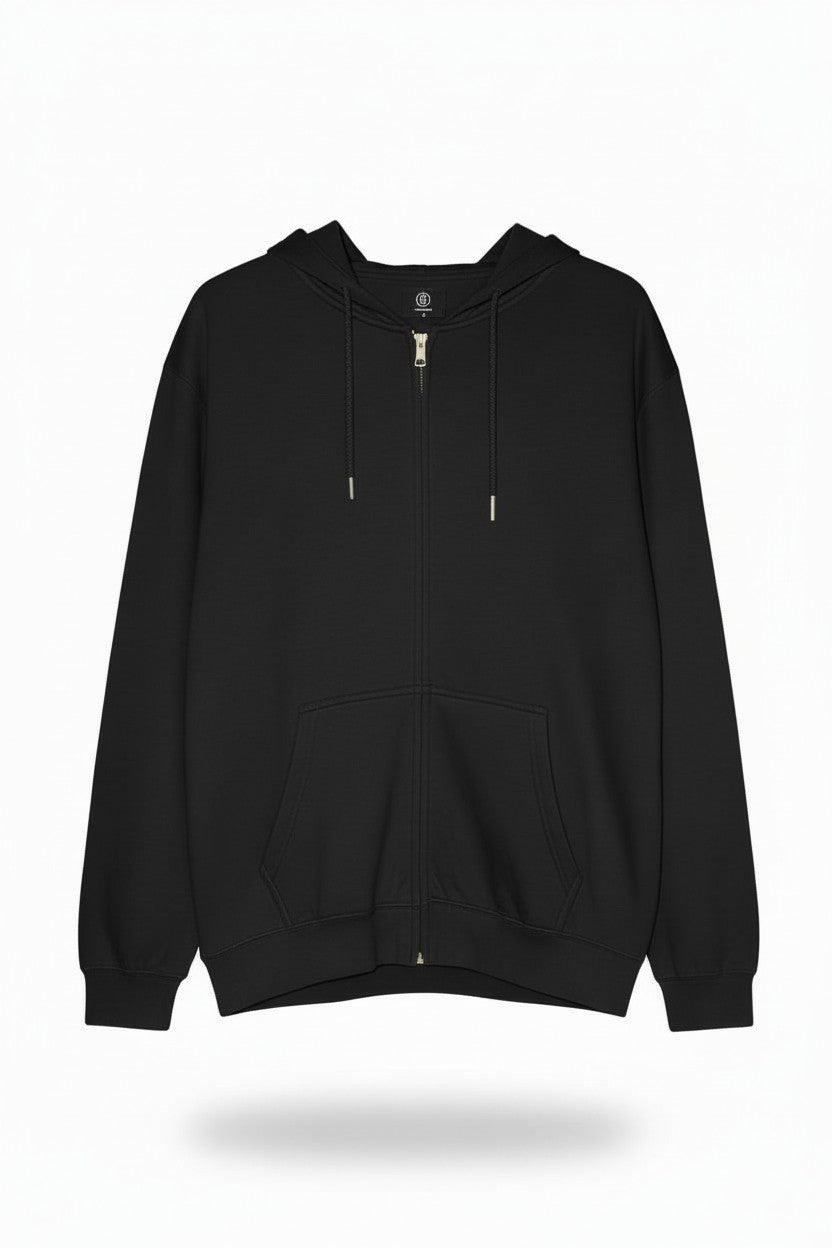 Black Zip-Up Hoodie